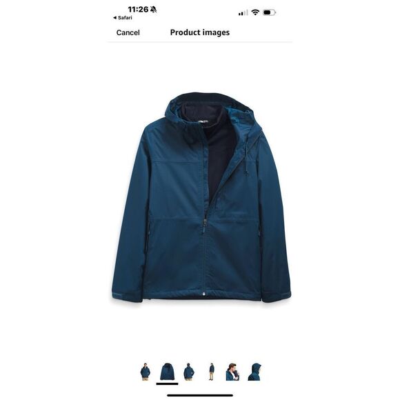 The North Face NWT Men's Arrowood Triclimate Dry vent Jacket Monterey Blue Large - Picture 13 of 14
